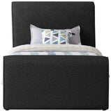 Stylus Black Boucle Fabric Twin Bed StylusBlack-T Meridian Furniture