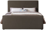 Stylus Brown Boucle Fabric King Bed StylusBrown-K Meridian Furniture