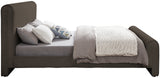 Stylus Brown Boucle Fabric King Bed StylusBrown-K Meridian Furniture