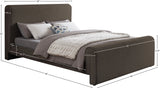 Stylus Brown Boucle Fabric Queen Bed StylusBrown-Q Meridian Furniture