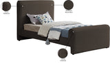 Stylus Brown Boucle Fabric Twin Bed StylusBrown-T Meridian Furniture