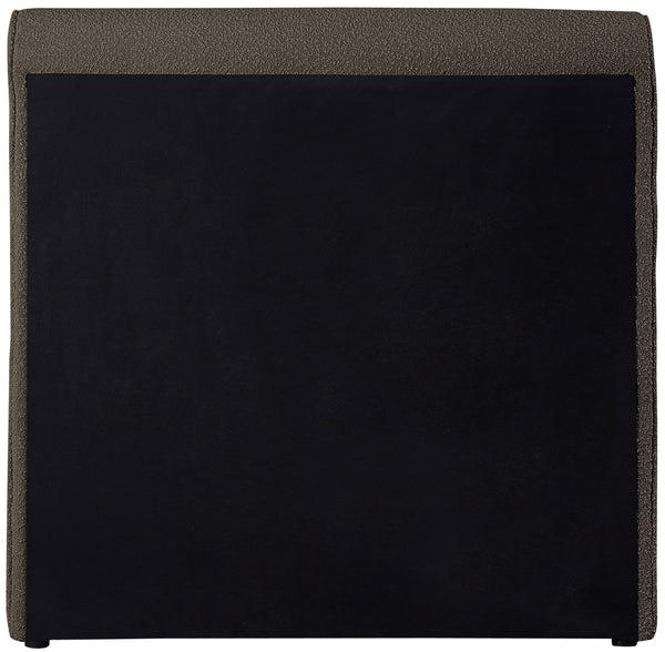 Stylus Brown Boucle Fabric Twin Bed StylusBrown-T Meridian Furniture