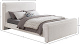 Stylus Cream Boucle Fabric King Bed StylusCream-K Meridian Furniture