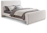 Stylus Cream Boucle Fabric King Bed StylusCream-K Meridian Furniture