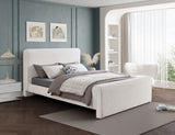 Stylus Cream Boucle Fabric King Bed StylusCream-K Meridian Furniture