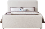 Stylus Cream Boucle Fabric King Bed StylusCream-K Meridian Furniture