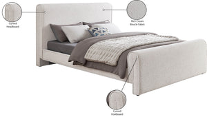 Stylus Cream Boucle Fabric Queen Bed StylusCream-Q Meridian Furniture