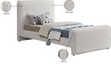 Stylus Cream Boucle Fabric Twin Bed StylusCream-T Meridian Furniture