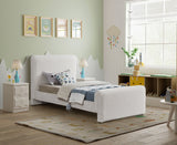 Stylus Cream Boucle Fabric Twin Bed StylusCream-T Meridian Furniture