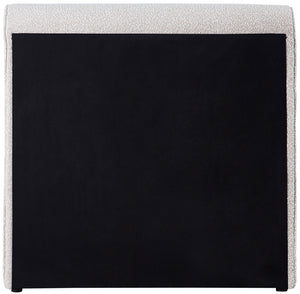 Stylus Cream Boucle Fabric Twin Bed StylusCream-T Meridian Furniture