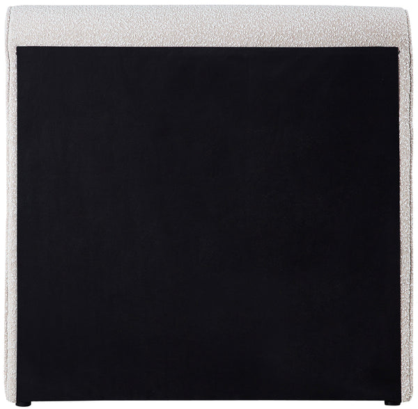 Stylus Cream Boucle Fabric Twin Bed StylusCream-T Meridian Furniture