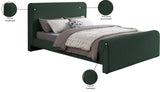 Stylus Green Boucle Fabric King Bed StylusGreen-K Meridian Furniture