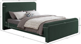 Stylus Green Boucle Fabric King Bed StylusGreen-K Meridian Furniture