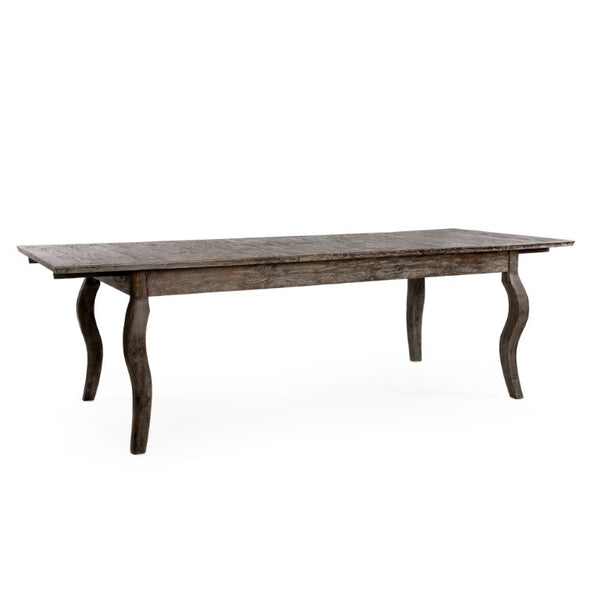 Zentique Rhone Oak Dining Table with Minimalist Tapered Legs, Solid Oak Craftsmanship & Durable Finish for Everyday Elegance Limed Charcoal Oak T001 E271