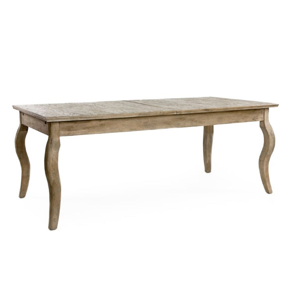 Zentique Rhone Solid Oak Dining Table — Spacious 99" Top, Seats 4–6, Durable Warm Grain, Modern-Classic Appeal T001 E272