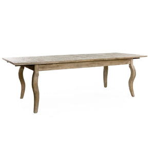 Zentique Rhone Solid Oak Dining Table — Spacious 99" Top, Seats 4–6, Durable Warm Grain, Modern-Classic Appeal T001 E272