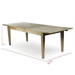 Zentique Grasse Oak Dining Table with Nordic Minimalist Design, Solid Oak Veneer, Durable Seating for 4, 99" wide T003 E272