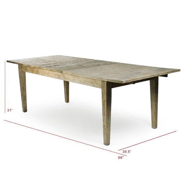 Zentique Grasse Oak Dining Table with Nordic Minimalist Design, Solid Oak Veneer, Durable Seating for 4, 99" wide T003 E272