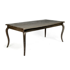 Zentique Vineyard Oak Dining Table — Warm solid-engineered oak blend, reinforced apron, seats 6 comfortably and endures Limed Charcoal Oak T015 E271