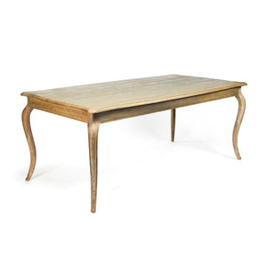 Zentique Vineyard Oak Dining Table — Warm solid-engineered oak blend, reinforced apron, seats 6 comfortably and endures Limed Grey Oak T015 E272