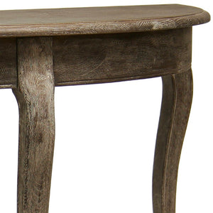 Zentique Maison Demi Lune Wall Console Oak Half-Moon Floating Shelf — Solid Oak, Space-Saving Entryway Accent (98 chars) T030 E271