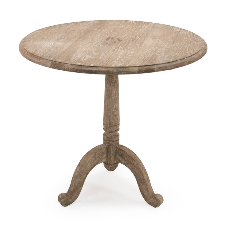 Zentique Monroe Solid Oak Round Table — Warm Oak Finish, Timeless Silhouette, Durable Everyday Dining Centerpiece T070 E272