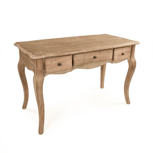 Zentique Selene Solid Oak Desk with Minimalist Design, Durable Finish, Spacious Surface for Home Office Use T135 E272