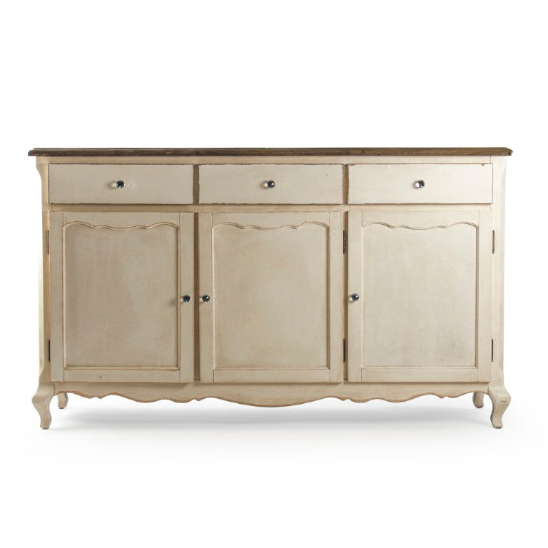 Zentique Joceline Solid Oak Buffet with Ample Storage, Timeless Design, Durable Finish for Dining & Entryway T150 Recycle E255-3 CC010