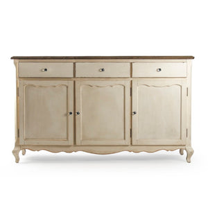 Zentique Joceline Solid Oak Buffet with Ample Storage, Timeless Design, Durable Finish for Dining & Entryway T150 Recycle E255-3 CC010