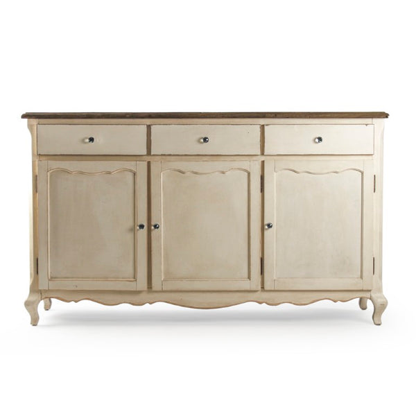 Zentique Joceline Solid Oak Buffet with Ample Storage, Timeless Design, Durable Finish for Dining & Entryway T150 Recycle E255-3 CC010