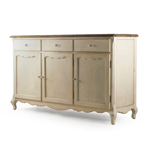 Zentique Joceline Solid Oak Buffet with Ample Storage, Timeless Design, Durable Finish for Dining & Entryway T150 Recycle E255-3 CC010