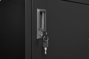 English Elm 6-Door Steel Employee Locker with Ventilation Card Slots for Gym Office or School T2398P205946