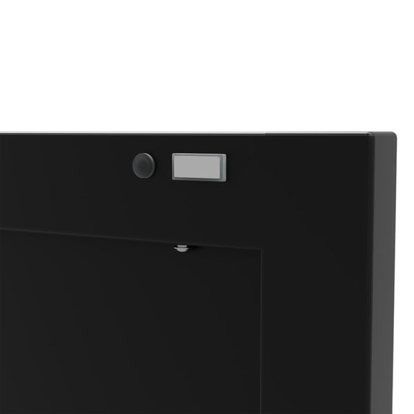 English Elm 71" Tall Corner Cabinet Steel Adjustable Shelves Freestanding Pantry Storage Black T2398P504065