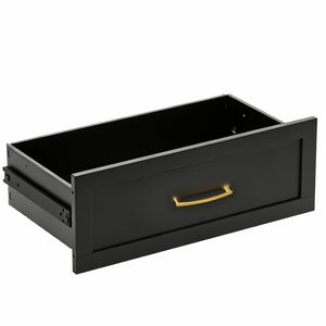 English Elm 6 Drawer Low Profile Steel Dresser Powder Coated Chest for Bedroom or Entryway T2398P507507