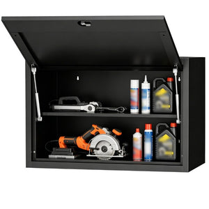English Elm Heavy Duty Steel Wall Cabinet Hydraulic Lift Door Locking Garage Workshop Storage T2398P507510