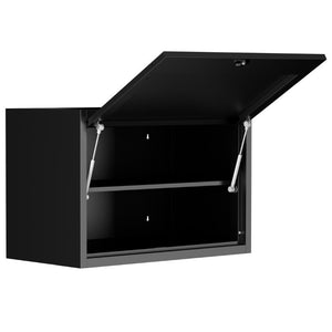 English Elm Heavy Duty Steel Wall Cabinet Hydraulic Lift Door Locking Garage Workshop Storage T2398P507510