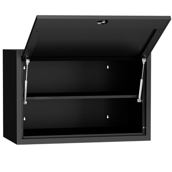 English Elm Heavy Duty Steel Wall Cabinet Hydraulic Lift Door Locking Garage Workshop Storage T2398P507510