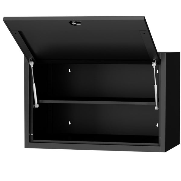 English Elm Heavy Duty Steel Wall Cabinet Hydraulic Lift Door Locking Garage Workshop Storage T2398P507510