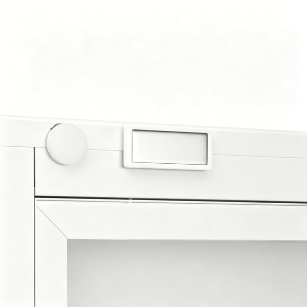 English Elm 75 Inch Freestanding Steel Pantry Cabinet with Fluted Doors and Five Adjustable Shelves T2398P507511