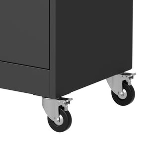 English Elm Metal Garage Storage Cabinet with Pegboard Hooks Locking Doors and Rolling Casters T2398P507514