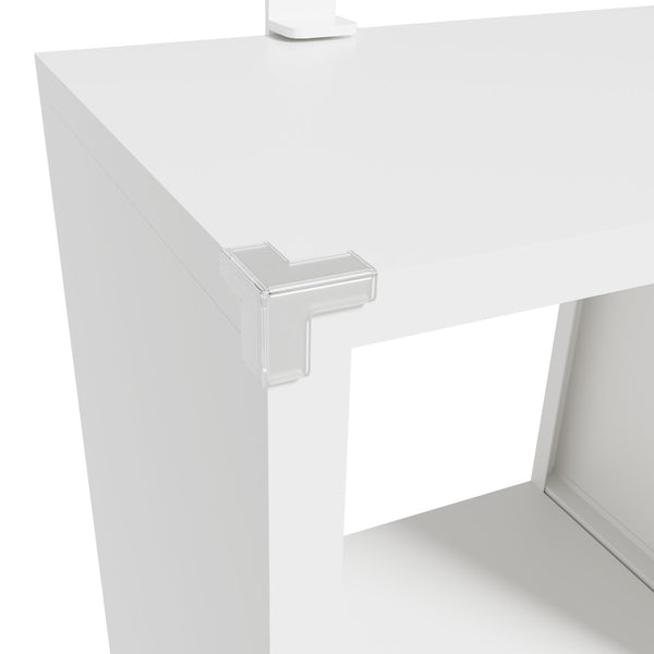 English Elm Book Shelf Six Cube Metal Organizer Matte White Grid Storage for Home Office T2398P511727