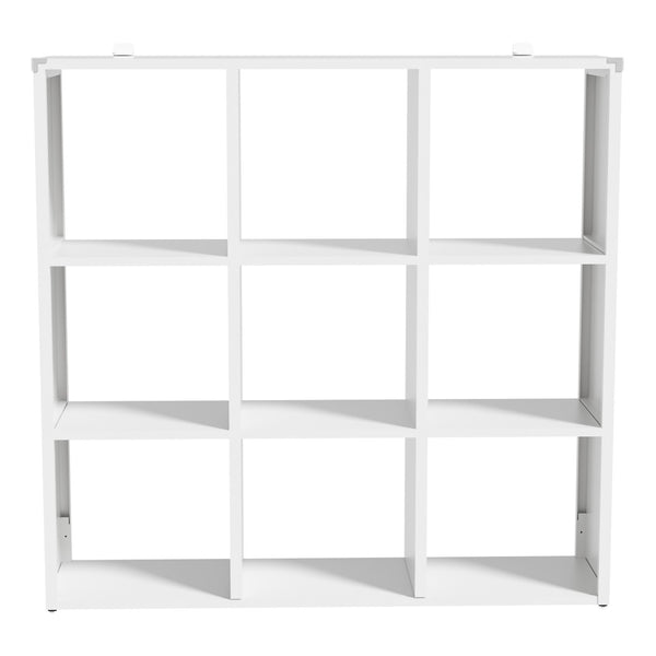 English Elm Book Shelf Metal 9 Cube Organizer Matte White Storage for Living Room or Office T2398P511728