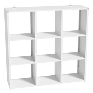 English Elm Book Shelf Metal 9 Cube Organizer Matte White Storage for Living Room or Office T2398P511728