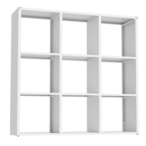 English Elm Book Shelf Metal 9 Cube Organizer Matte White Storage for Living Room or Office T2398P511728