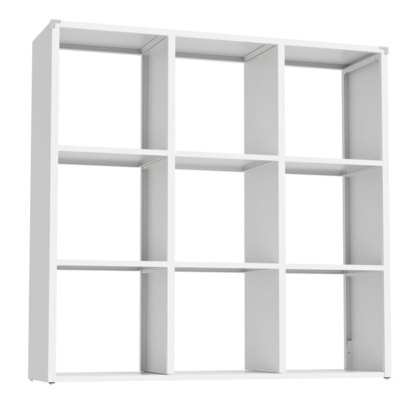 English Elm Book Shelf Metal 9 Cube Organizer Matte White Storage for Living Room or Office T2398P511728