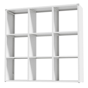 English Elm Book Shelf Metal 9 Cube Organizer Matte White Storage for Living Room or Office T2398P511728