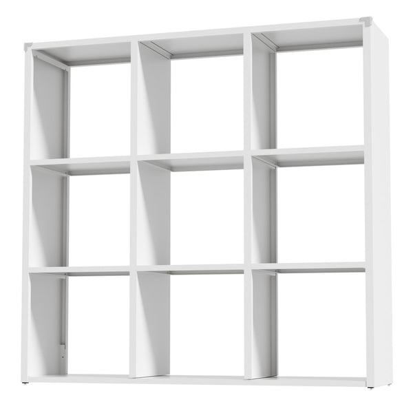 English Elm Book Shelf Metal 9 Cube Organizer Matte White Storage for Living Room or Office T2398P511728