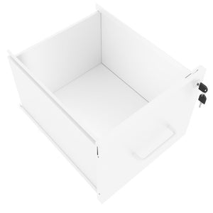 English Elm 2 Drawer Locking Steel Vertical File Cabinet for Under Desk Home Office Storage White With Wheels T2398P544579