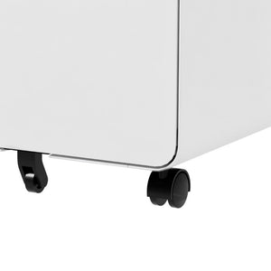 English Elm 2 Drawer Rolling Steel File Cabinet Locking Mobile Office Storage Under Desk White T2398P544580
