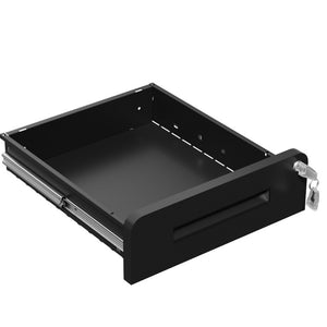 English Elm 3 Drawer Rolling Steel File Cabinet Locking Mobile Office Storage on Silent Casters Black T2398P544585
